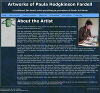 example of website for artworksphf.co.uk - About page
